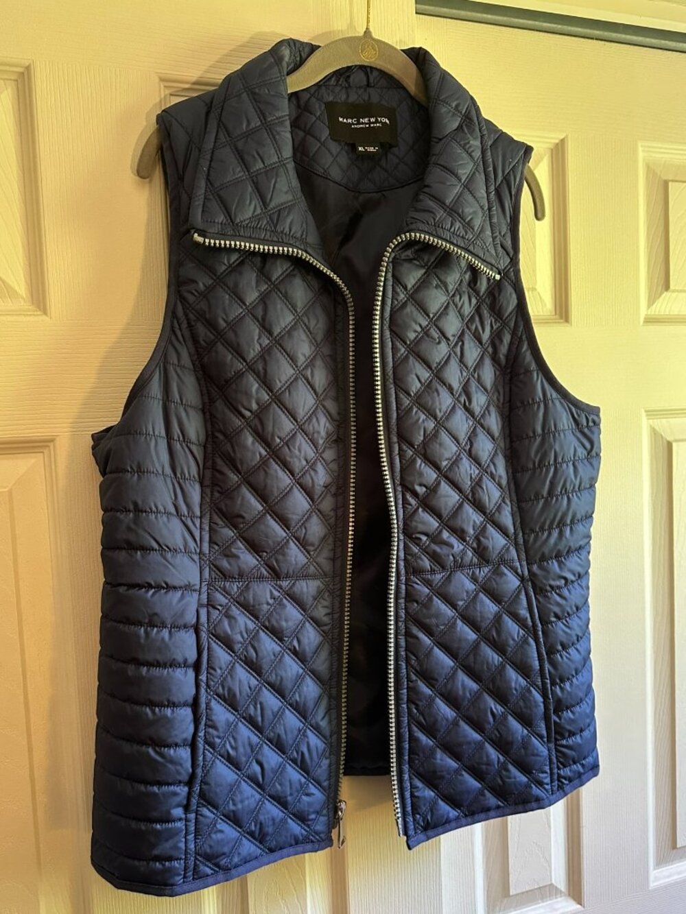 Marc New York - Andrew Marc - Quilted Vest Jacket - Navy Blue - Size XL
